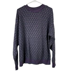 Vintage 90s Alexander Julian Colours Size Medium Sweater Crew Neck Purple 3D